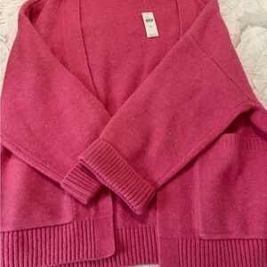Anthropologie Vibrant Pink Cardigan